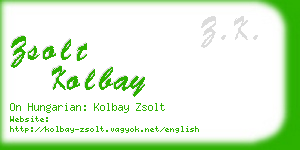 zsolt kolbay business card